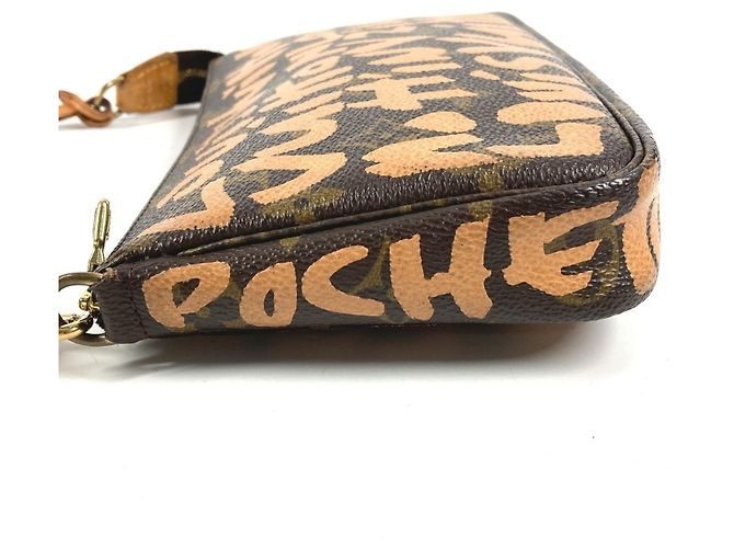 Pochette Accessoires Monogram Graffiti Louis Vuitton Castaño Naranja - vista 13