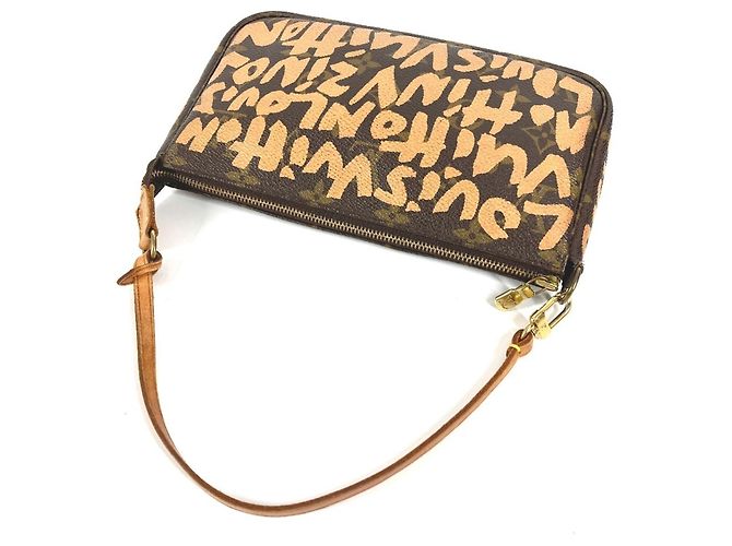 Pochette Accessoires Monogram Graffiti Louis Vuitton Castaño Naranja - vista 17
