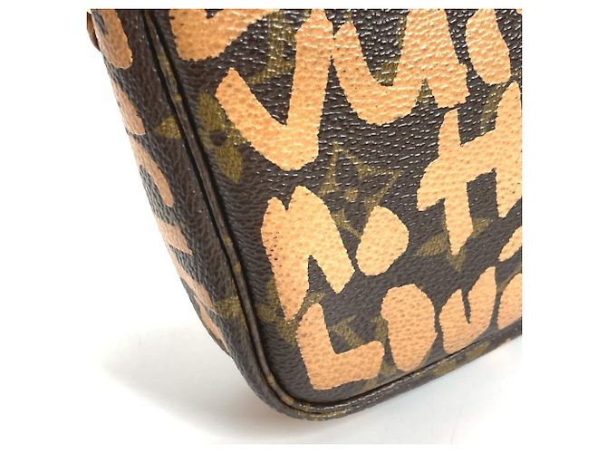 Pochette Accessoires Monogram Graffiti Louis Vuitton Castaño Naranja - vista 18