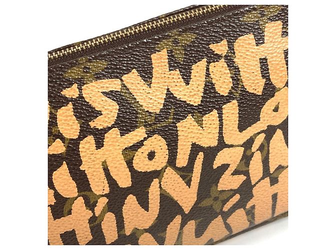 Pochette Accessoires Monogram Graffiti Louis Vuitton Castaño Naranja - vista 2