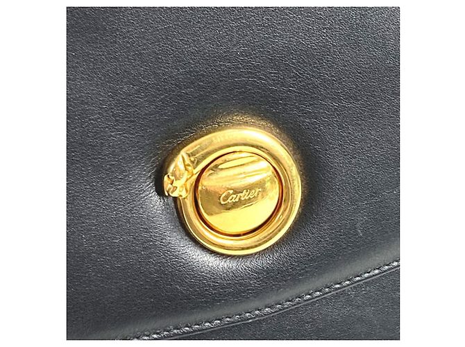 Cartier Panthère Leder Tote Bag Schwarz - Ansicht 11