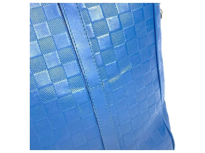 Borsa a tracolla Louis Vuitton Damier Infini Tadao PM Blu - vista 10