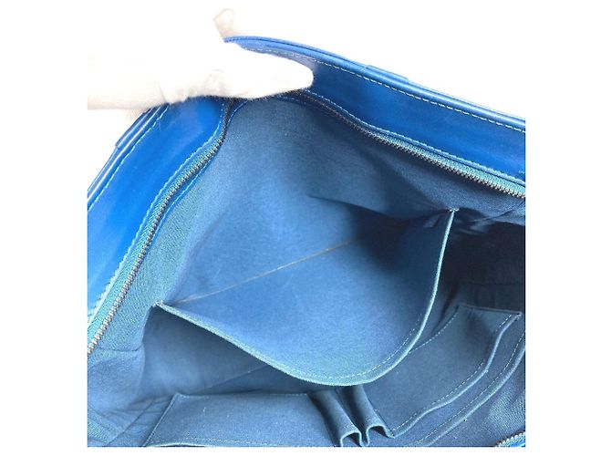 Borsa a tracolla Louis Vuitton Damier Infini Tadao PM Blu - vista 16