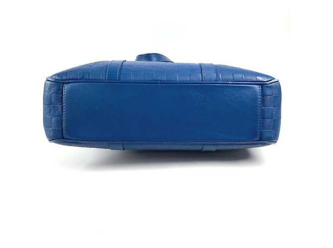 Borsa a tracolla Louis Vuitton Damier Infini Tadao PM Blu - vista 3