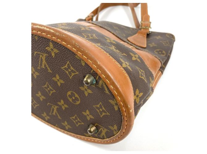 Borsa Tote Bucket PM Monogram Louis Vuitton Marrone - vista 8