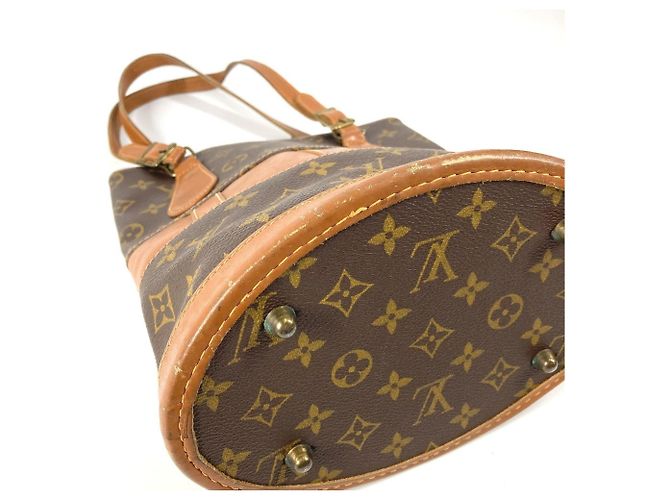 Borsa Tote Bucket PM Monogram Louis Vuitton Marrone - vista 9