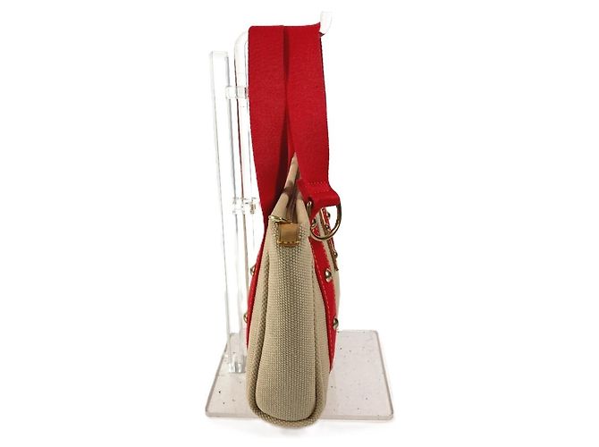 Borsa Tote Louis Vuitton Antigua Cabas PM Rosso Beige - vista 4
