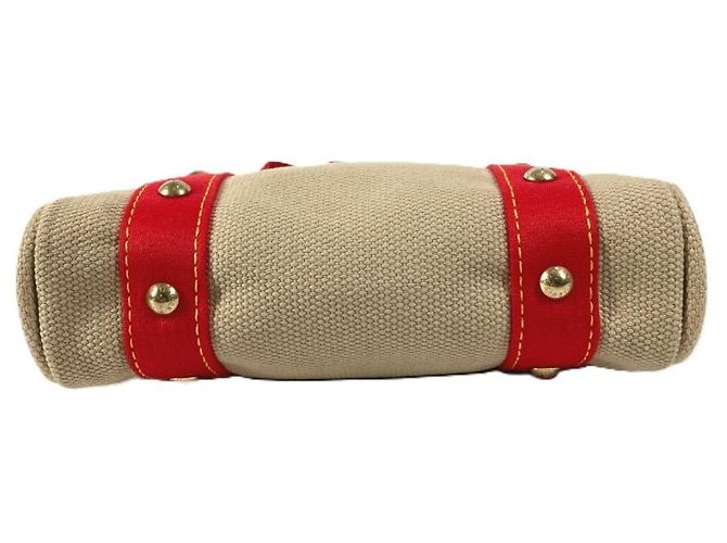 Borsa Tote Louis Vuitton Antigua Cabas PM Rosso Beige - vista 5