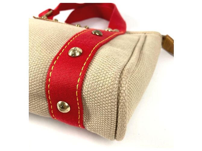 Borsa Tote Louis Vuitton Antigua Cabas PM Rosso Beige - vista 6