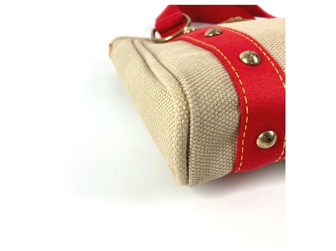 Borsa Tote Louis Vuitton Antigua Cabas PM Rosso Beige - vista 7
