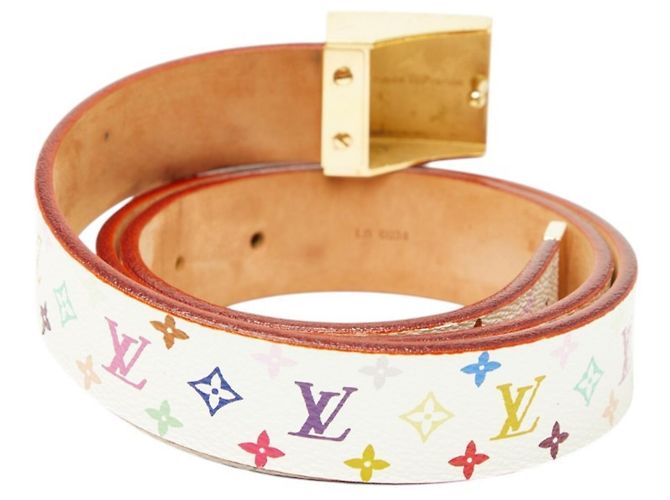Louis Vuitton Monogram Multicolor Quadratische Gürtelschnalle Weiß Mehrfarben Monogramm - Ansicht 3