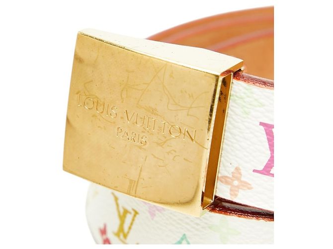 Louis Vuitton Monogram Multicolor Quadratische Gürtelschnalle Weiß Mehrfarben Monogramm - Ansicht 4