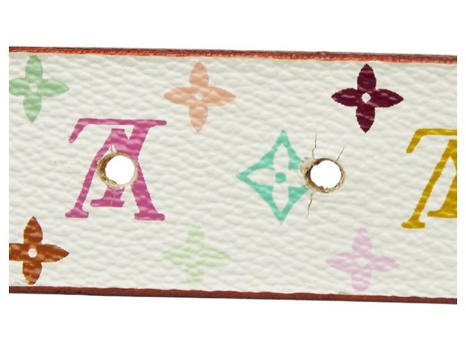 Louis Vuitton Monogram Multicolor Quadratische Gürtelschnalle Weiß Mehrfarben Monogramm - Ansicht 5
