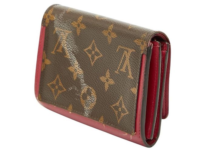Cartera Compacta Bi-fold Monogram Flore Louis Vuitton Castaño Fucsia Monograma - vista 2