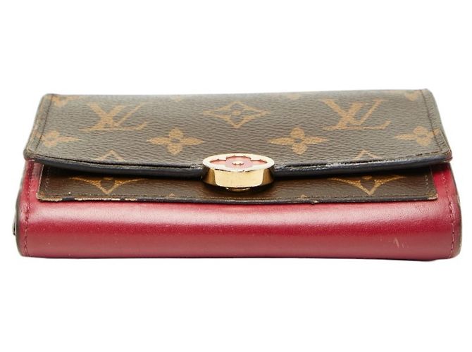 Cartera Compacta Bi-fold Monogram Flore Louis Vuitton Castaño Fucsia Monograma - vista 3