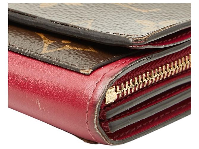 Cartera Compacta Bi-fold Monogram Flore Louis Vuitton Castaño Fucsia Monograma - vista 4