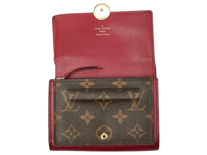 Cartera Compacta Bi-fold Monogram Flore Louis Vuitton Castaño Fucsia Monograma - vista 8