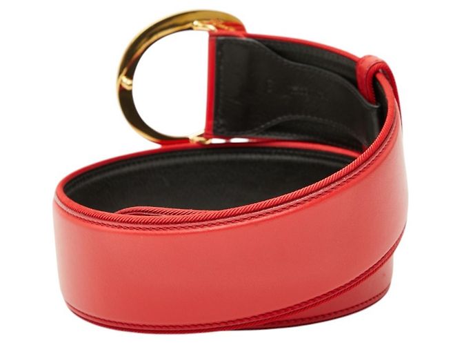 Cartier Panthère Gürtel aus rotem Leder - Ansicht 3