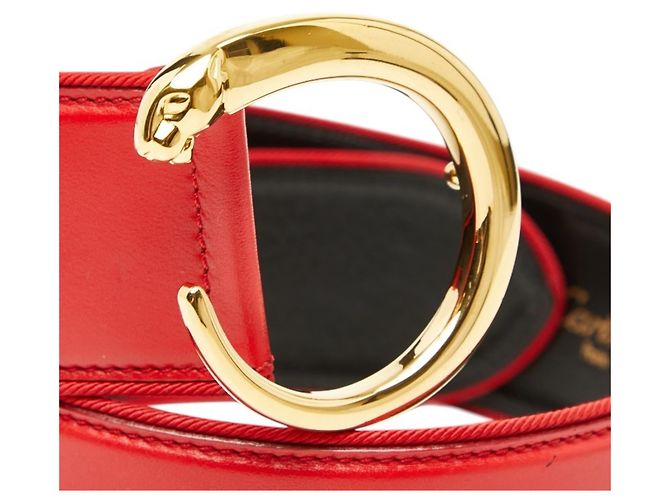 Cartier Panthère Gürtel aus rotem Leder - Ansicht 4