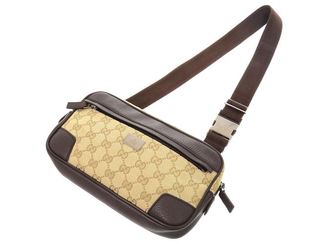 Borsa a tracolla in tela GG beige Gucci - vista 4