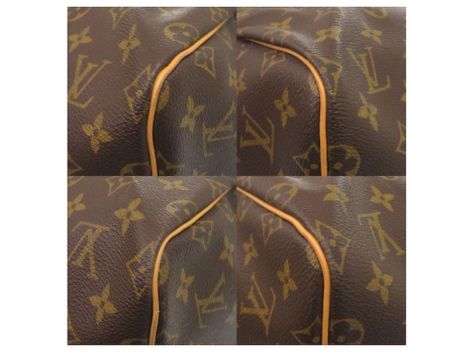 Borsa Boston Keepall 55 Monogram Louis Vuitton Marrone Monogramma - vista 4