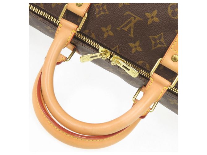 Borsa Boston Keepall 55 Monogram Louis Vuitton Marrone Monogramma - vista 6