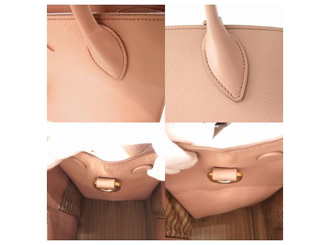 Borsa in pelle Saffiano Monocromatica 1BA155 di Prada Beige - vista 12