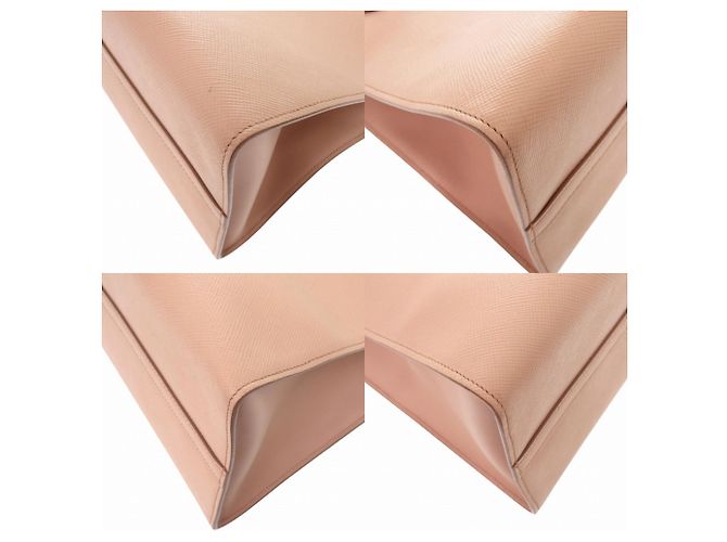 Borsa in pelle Saffiano Monocromatica 1BA155 di Prada Beige - vista 4