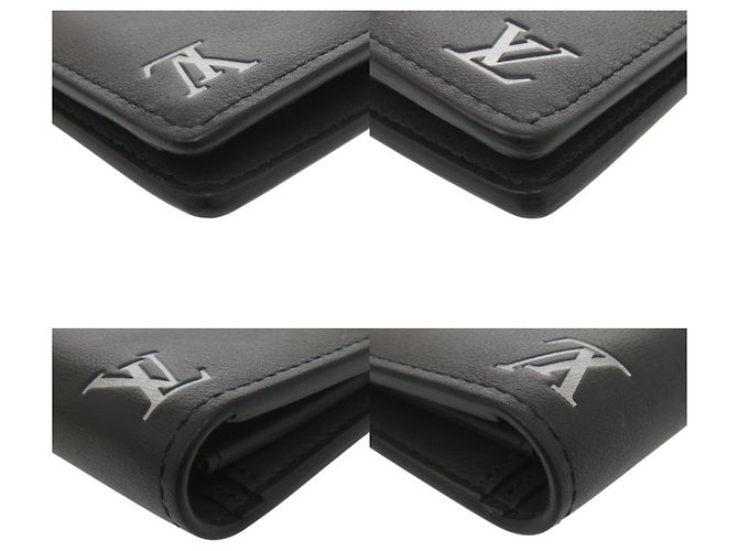 Brazza Louis Vuitton Long Wallet in Black Leather - view 3