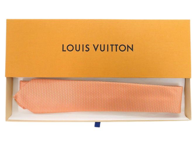 Cravatta in seta Louis Vuitton arancione - vista 2