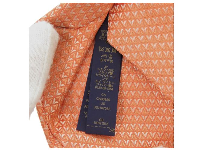 Cravatta in seta Louis Vuitton arancione - vista 4