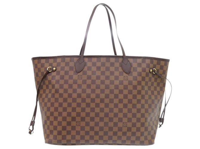 Borsa tote Louis Vuitton Neverfull GM Damier Ebene Marrone - vista 2