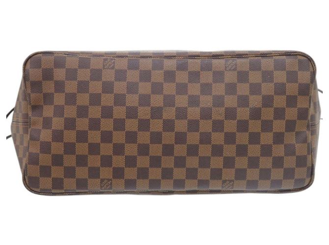 Borsa tote Louis Vuitton Neverfull GM Damier Ebene Marrone - vista 3