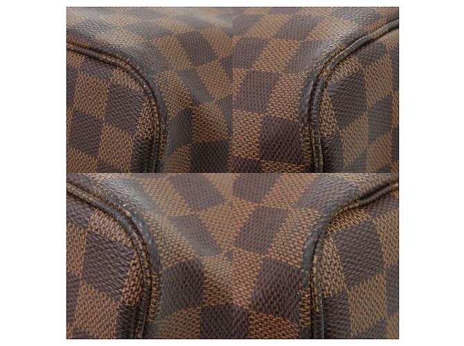 Borsa tote Louis Vuitton Neverfull GM Damier Ebene Marrone - vista 4