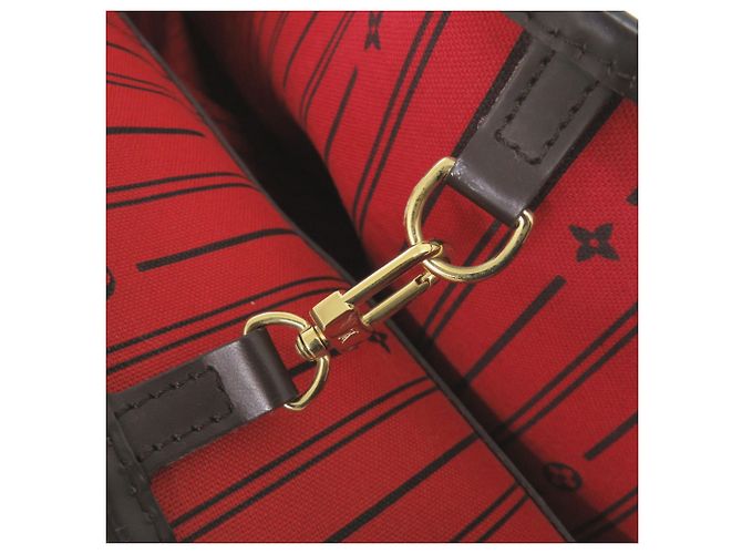 Borsa tote Louis Vuitton Neverfull GM Damier Ebene Marrone - vista 9