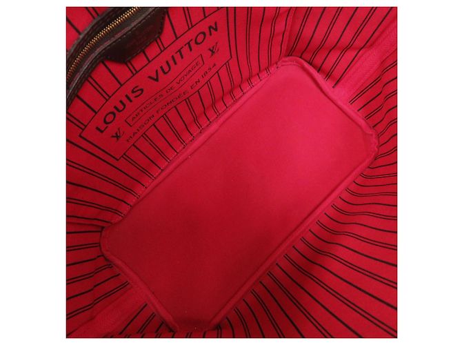 Louis Vuitton Neverfull MM Handtasche Fuschia Damier ebene - Ansicht 5