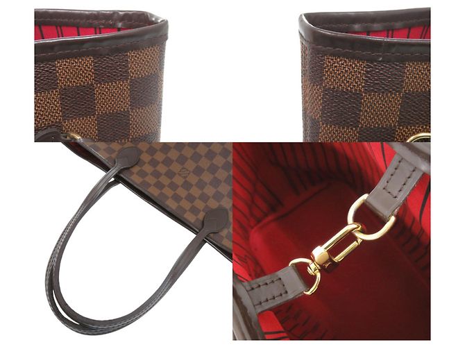 Louis Vuitton Neverfull MM Handtasche Fuschia Damier ebene - Ansicht 7