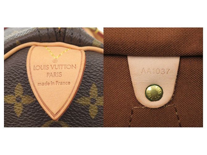 Borsa Louis Vuitton Speedy 35 Monogram Marrone Monogramma - vista 10