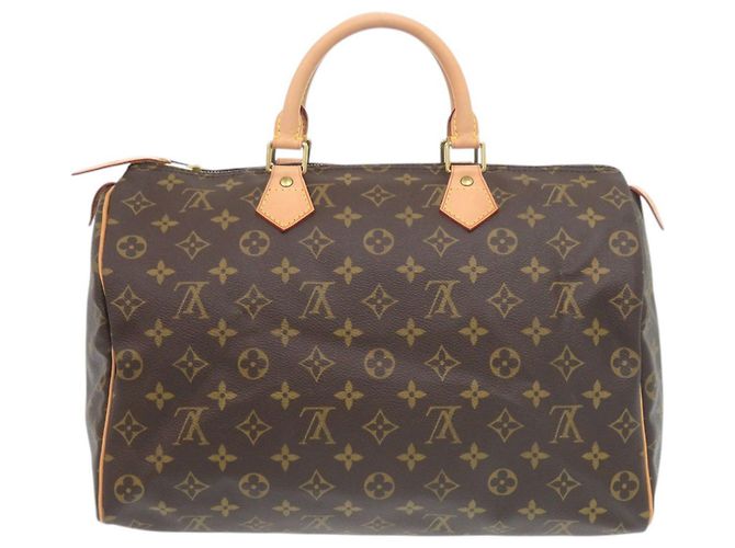 Borsa Louis Vuitton Speedy 35 Monogram Marrone Monogramma - vista 2
