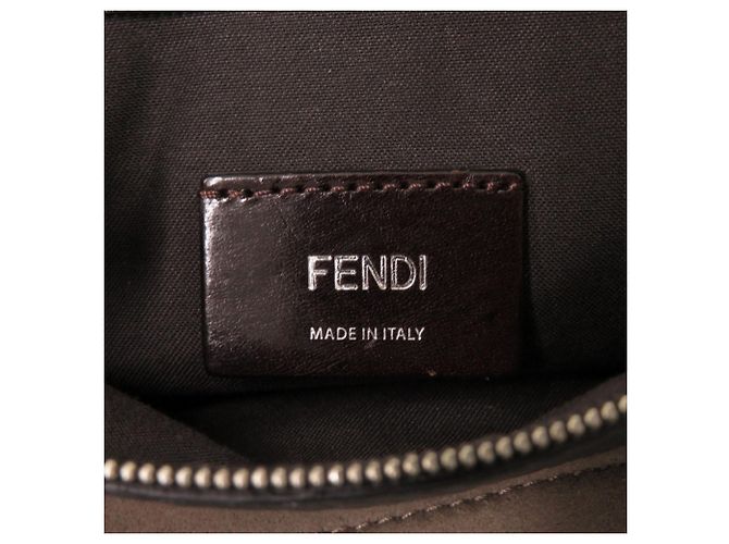 Borsa Tote Piatta Fendi Roma Marrone Rosso - vista 5