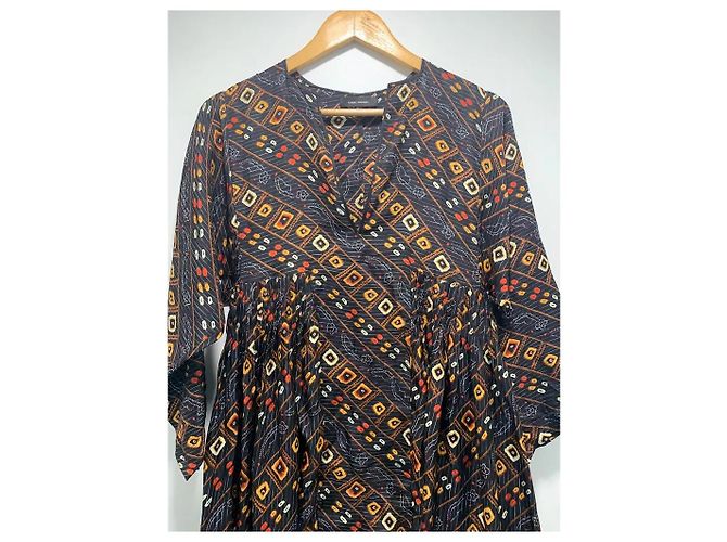 Isabel Marant Tizy Seidenmaxikleid mit Print Mehrfarben - Ansicht 3