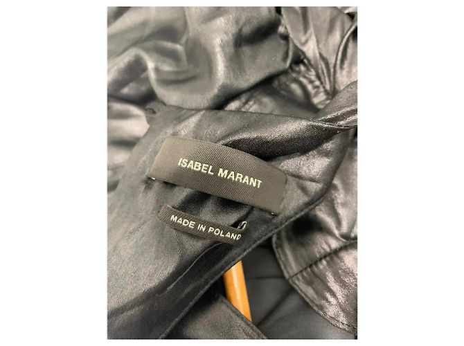 Isabel Marant Soya Mini Kleid aus schwarzer Seide - Ansicht 4