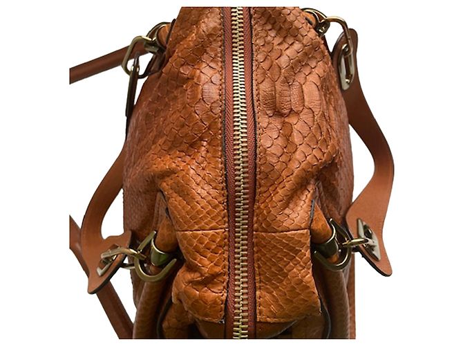 Chloé Paraty Bag in Brown Python Leather - view 2