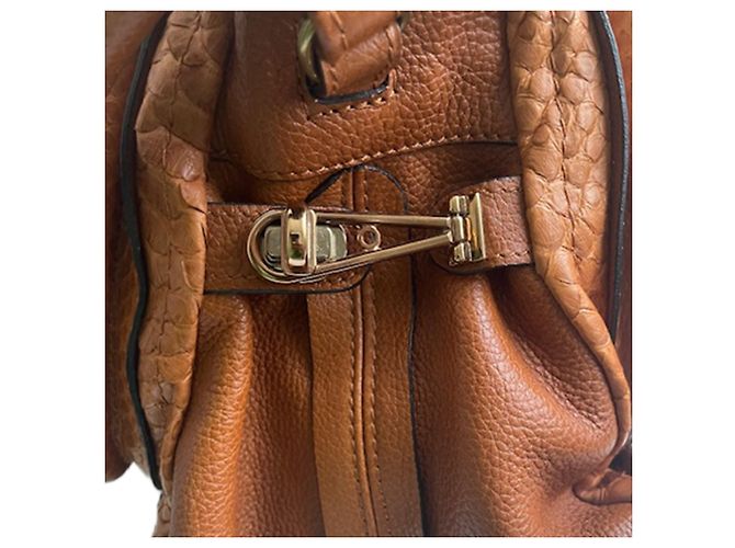 Chloé Paraty Bag in Brown Python Leather - view 4