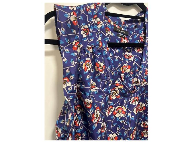 Completo pantalone Isabel Marant in seta blu Blu navy - vista 2