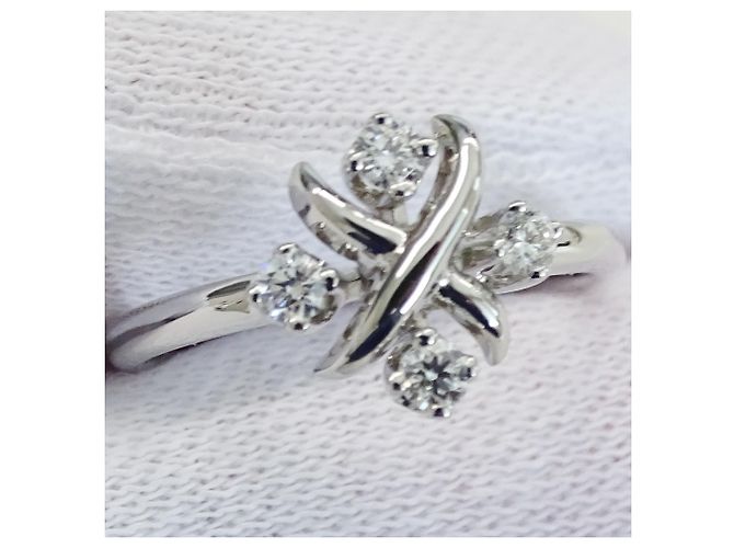 Platin-Diamant-Bandring Tiffany & Co. Silber - Ansicht 11