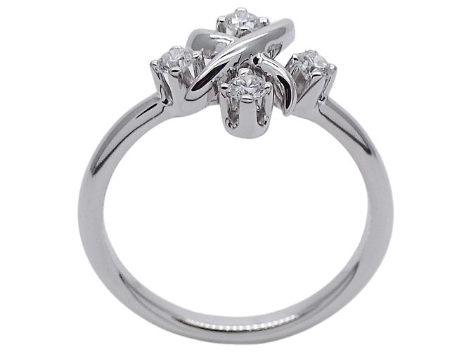 Platin-Diamant-Bandring Tiffany & Co. Silber - Ansicht 3