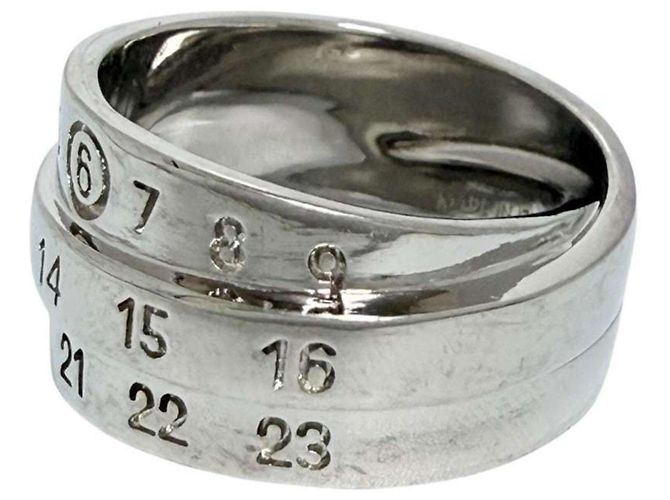 Maison Martin Margiela Anello Numerico Triplo Logo da Uomo Maison Margiela - vista 3