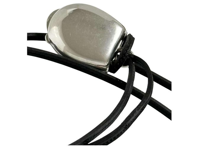 Hermès Collana Pendente Unisex Lanieres Porta Pillole Hermes Argento - vista 5