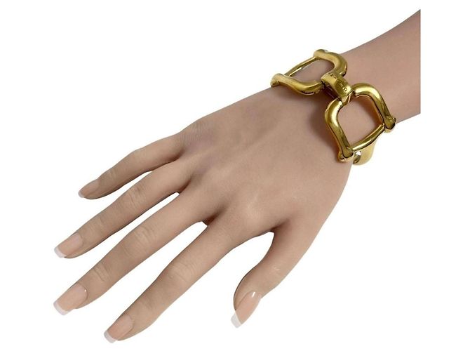 Céline Bracciale in metallo dorato con morsetto Celine - vista 10